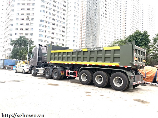 đầu kéo moóc ben vuông